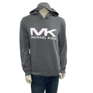Michael Kors Men’s Size Medium Long Sleeve Hooded Gray Pullover Sweatshirt